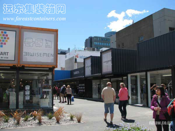 新西蘭基督城Cashel Mall,住人集裝箱活動(dòng)房屋,二手集裝箱貨柜