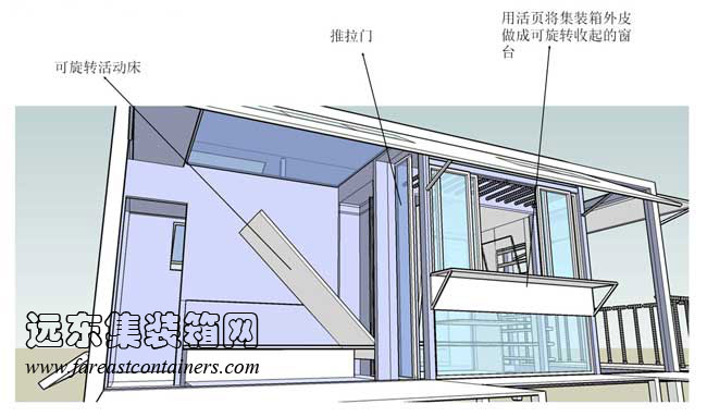 帶天窗的變形小屋,集裝箱活動房,二手集裝箱貨柜,住人集裝箱房屋