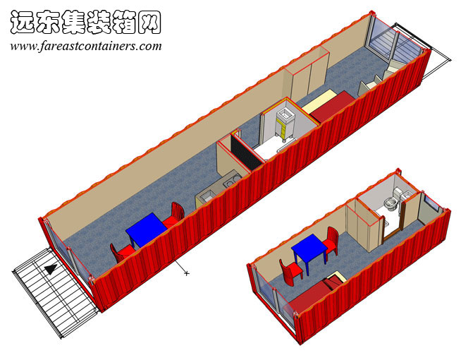 Tempohousing 的20尺柜與40尺柜房間模型,集裝箱房屋,集裝箱建筑,集裝箱住宅,集裝箱活動(dòng)房,住人集裝箱