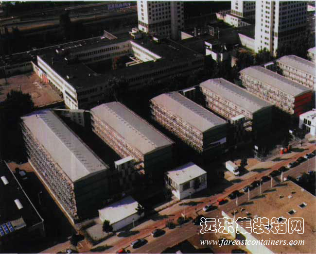 2006年荷蘭Tempo Housing公司設(shè)計的集裝箱宿舍Keetwonen,集裝箱建筑,集裝箱房屋,集裝箱住宅,集裝箱活動房,住人集裝箱,二手集裝箱