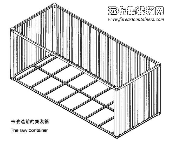 未改造前的集裝箱,集裝箱建筑,集裝箱房屋,集裝箱住宅,集裝箱活動房,住人集裝箱