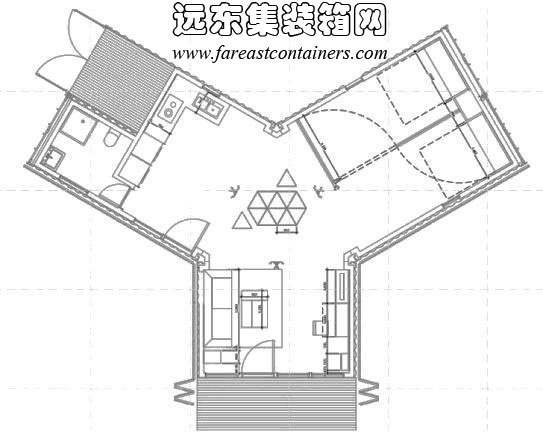 同濟(jì)大學(xué)Y型住宅設(shè)計(jì)圖,集裝箱房屋,集裝箱活動(dòng)房,住人集裝箱,集裝箱住宅,集裝箱建筑