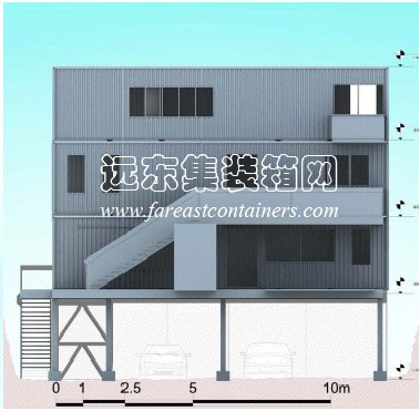 新西蘭Stevens集裝箱住宅立體模型,集裝箱房屋,集裝箱活動房,住人集裝箱,集裝箱建筑