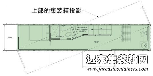 上下箱體成斜角放置平面設計圖,集裝箱房屋,集裝箱活動房,住人集裝箱,集裝箱住宅,集裝箱建筑