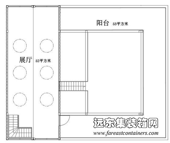 GAD 當代藝術(shù)館三層平面圖,集裝箱房屋,集裝箱活動房,住人集裝箱,集裝箱住宅,集裝箱建筑