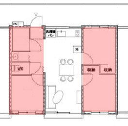 女川應(yīng)急住宅戶型平面圖三單元套間,集裝箱房屋,集裝箱活動(dòng)房,住人集裝箱,集裝箱住宅,集裝箱建筑