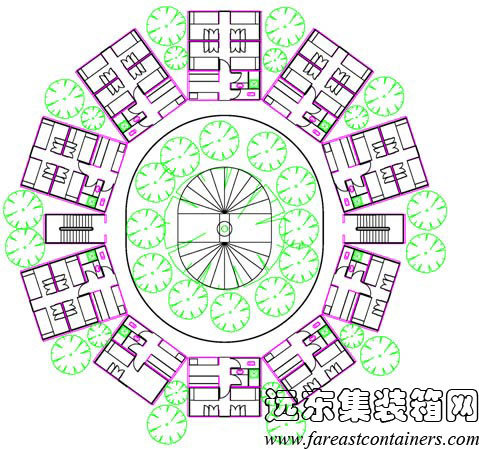 萬科建筑研究中心集裝箱宿舍標(biāo)準(zhǔn)層平面,集裝箱房屋,集裝箱活動(dòng)房,住人集裝箱,集裝箱住宅,集裝箱建筑