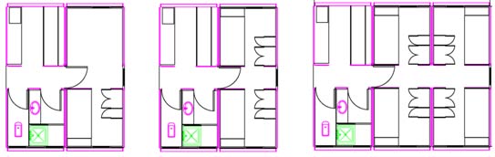 萬科建筑研究中心集裝箱宿舍室內(nèi)平面設(shè)計(jì)圖,集裝箱房屋,集裝箱活動(dòng)房,住人集裝箱,集裝箱住宅,集裝箱建筑