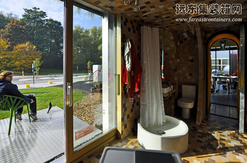 HUB 01 集裝箱學生宿舍的內部,集裝箱房屋,集裝箱建筑,集裝箱住宅