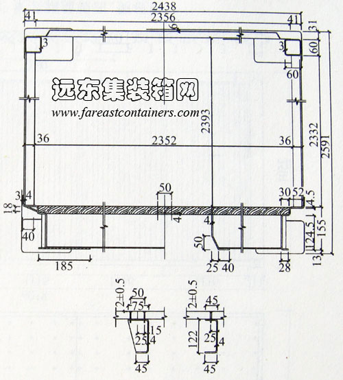 IAA、ICC 集裝箱橫向剖面圖