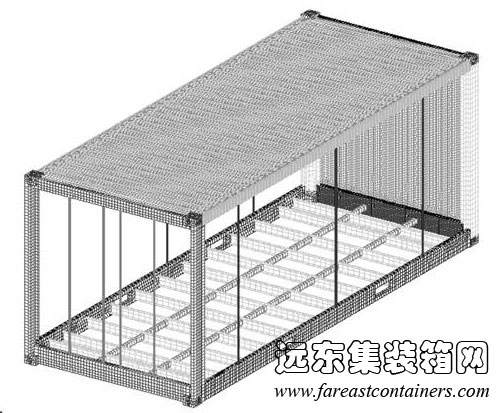 改進(jìn)后的集裝箱有限元模型,擴(kuò)展集裝箱式活動(dòng)房