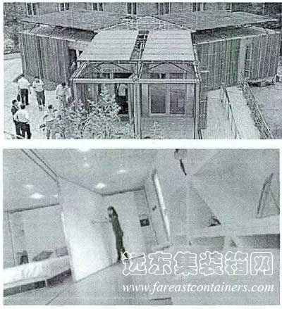 同濟大學6個集裝箱拼裝成“陽光集裝箱房屋”