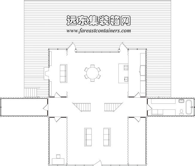 12號集裝箱住宅一層平面圖