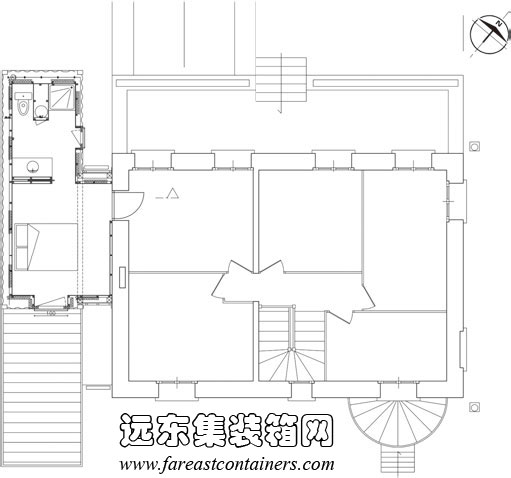 南斯集裝箱住宅一層平面圖