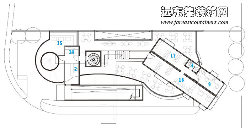 Contertainer 集裝箱社區(qū)中心二層平面圖