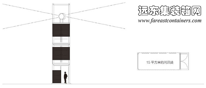 巴黎集裝箱移動燈塔剖面圖