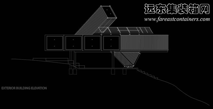 APAP open school 集裝箱學(xué)校立面圖