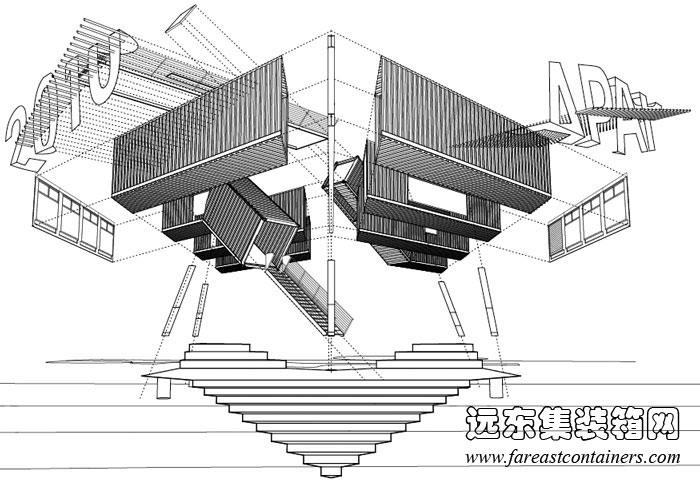 APAP open school 集裝箱學(xué)校結(jié)構(gòu)示意圖